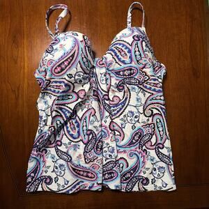 Island Escape Swim Top Size 16
